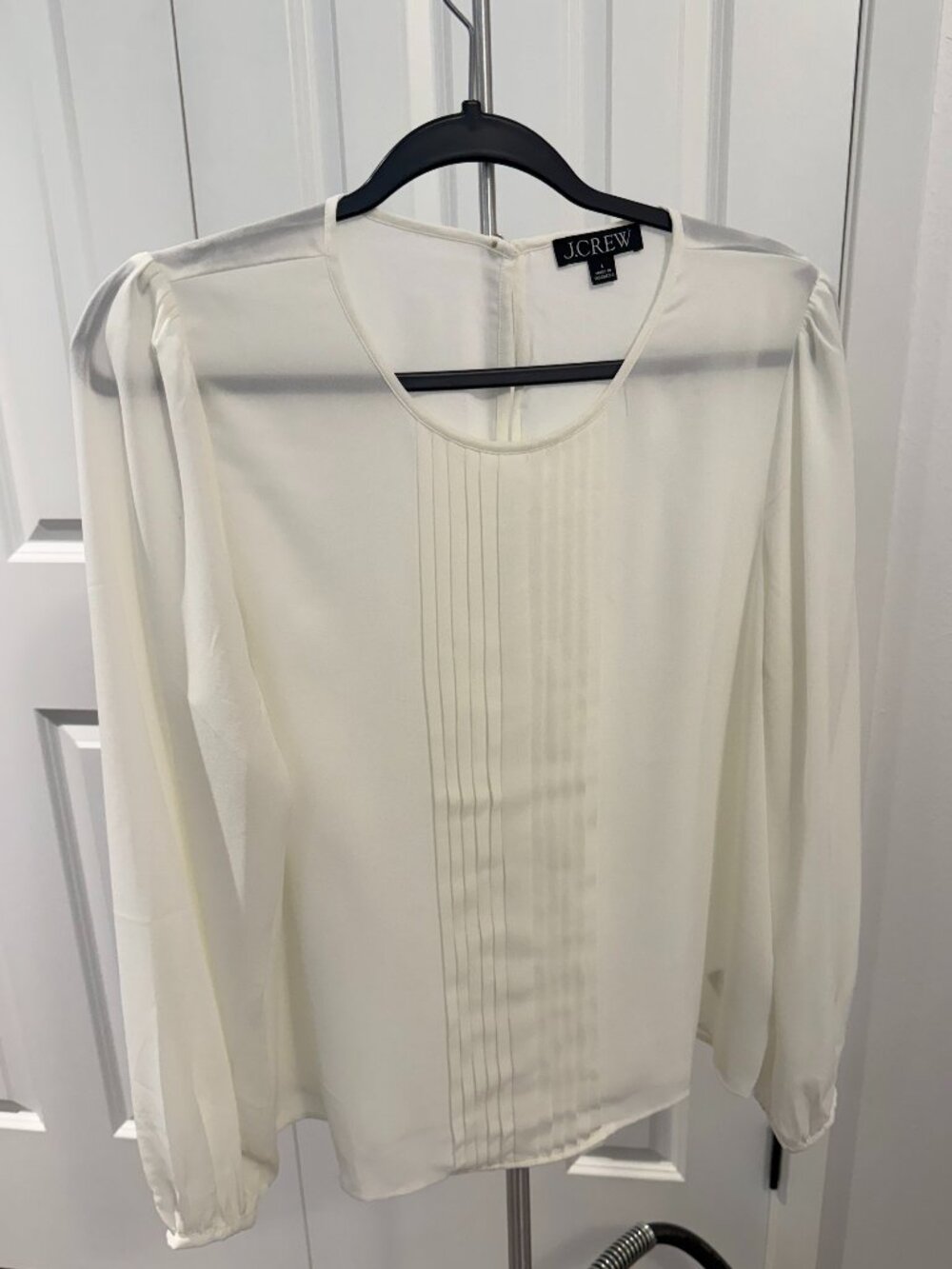 J Crew white blouse size L